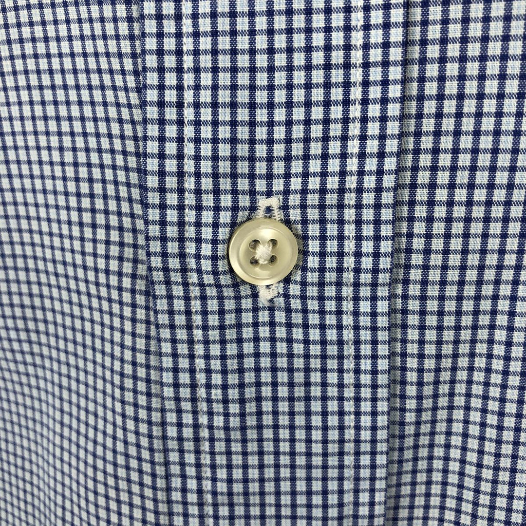 Ralph Lauren YARMOUTH Long Sleeve Button-Down Check Shirt, Men's Size L cotton blue type Vintage Second Hand