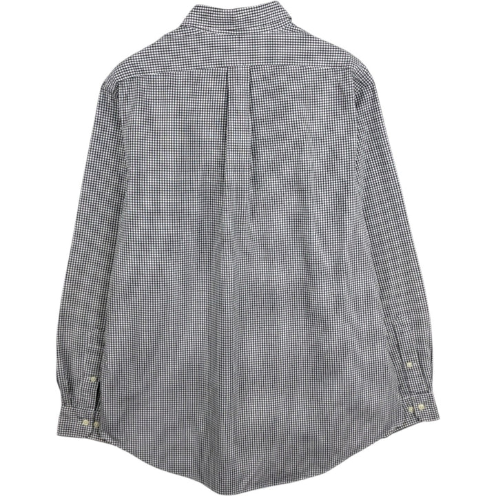 Ralph Lauren CUSTOM FIT long sleeve button down check shirt men's XL size cotton white type Vintage Second Hand