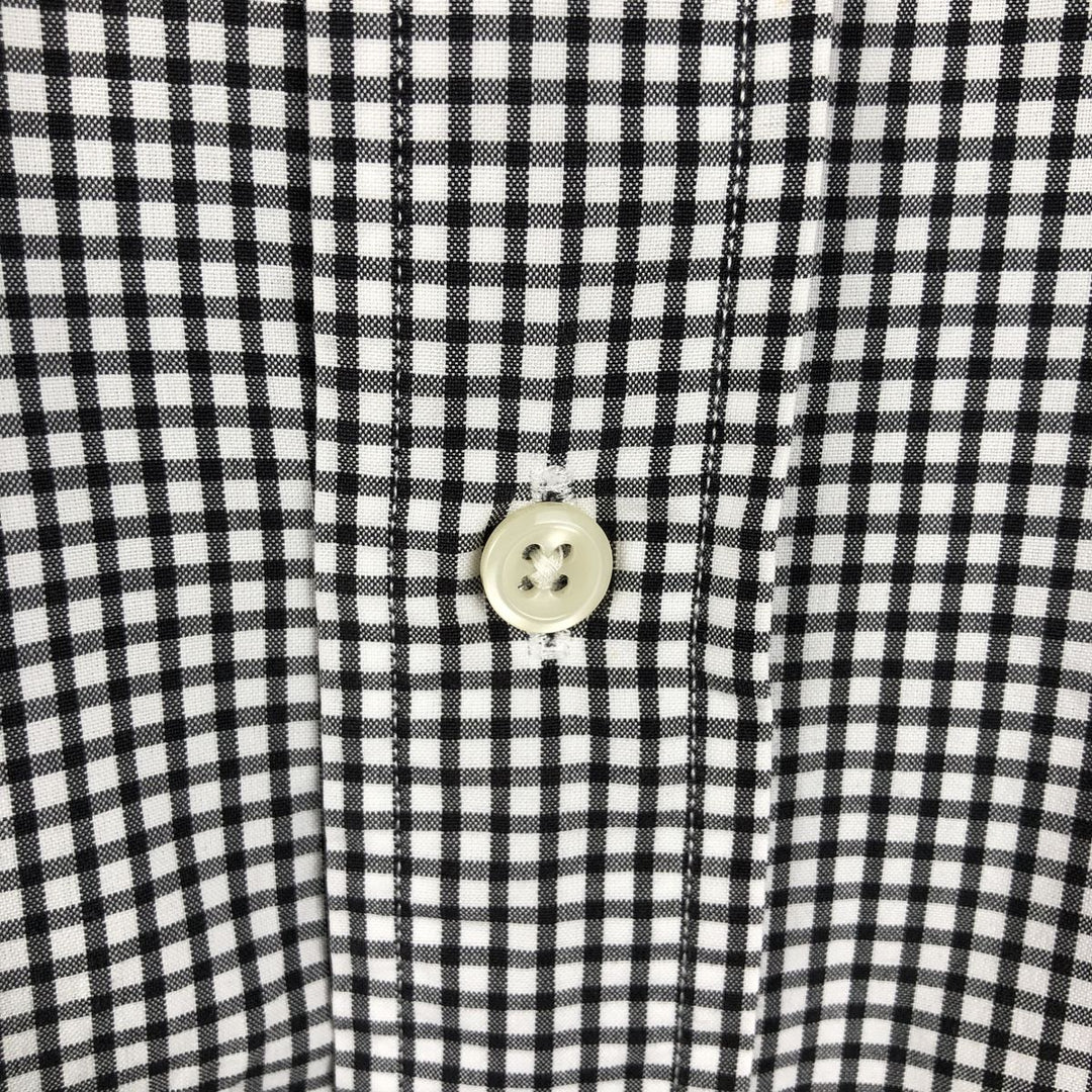 Ralph Lauren CUSTOM FIT long sleeve button down check shirt men's XL size cotton white type Vintage Second Hand