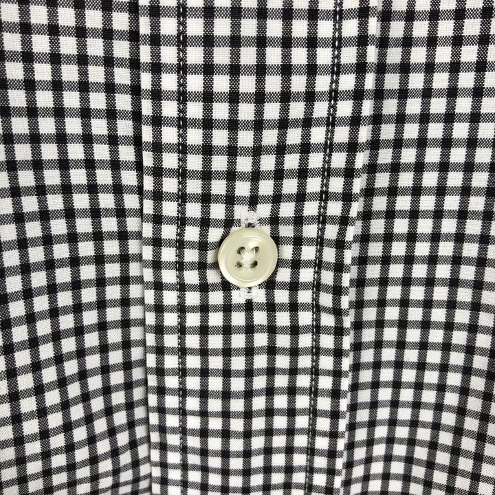 Ralph Lauren CUSTOM FIT long sleeve button down check shirt men's XL size cotton white type Vintage Second Hand