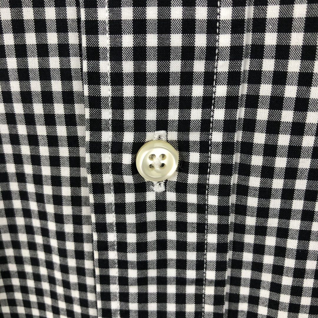 Ralph Lauren POLO by Ralph Lauren CURHAN CLASSIC FIT Gingham Check Long-Sleeve Cotton Check Shirt, Men's Size L (approx.) cotton black type Vintage Second Hand