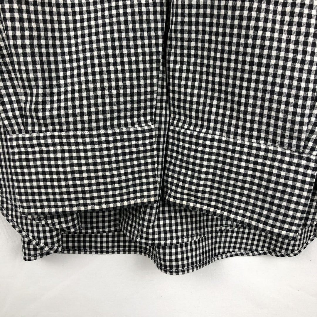 Ralph Lauren POLO by Ralph Lauren CURHAN CLASSIC FIT Gingham Check Long-Sleeve Cotton Check Shirt, Men's Size L (approx.) cotton black type Vintage Second Hand