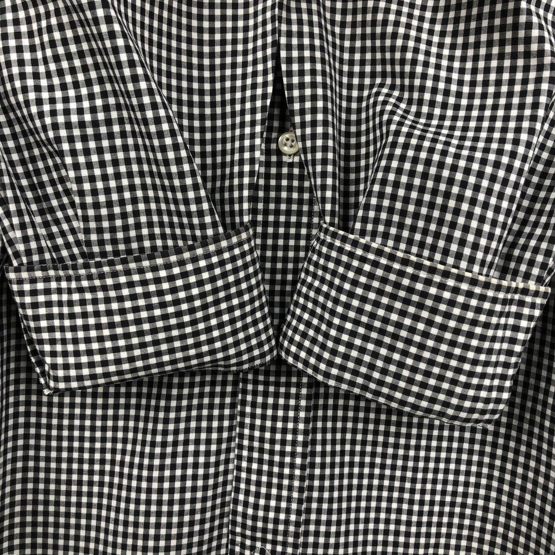 Ralph Lauren POLO by Ralph Lauren CURHAN CLASSIC FIT Gingham Check Long-Sleeve Cotton Check Shirt, Men's Size L (approx.) cotton black type Vintage Second Hand