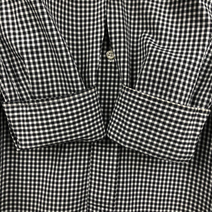 Ralph Lauren POLO by Ralph Lauren CURHAN CLASSIC FIT Gingham Check Long-Sleeve Cotton Check Shirt, Men's Size L (approx.) cotton black type Vintage Second Hand