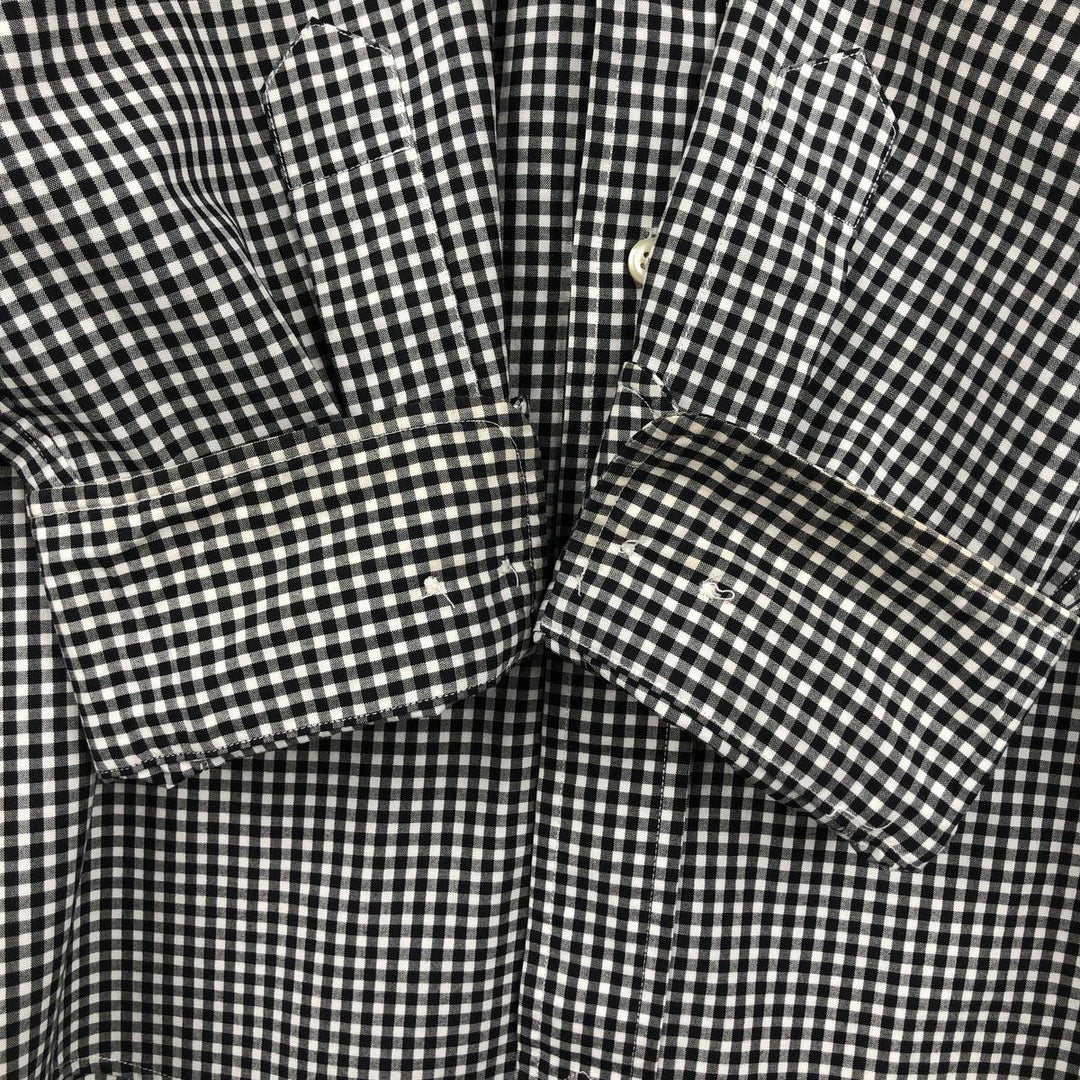 Ralph Lauren POLO by Ralph Lauren CURHAN CLASSIC FIT Gingham Check Long-Sleeve Cotton Check Shirt, Men's Size L (approx.) cotton black type Vintage Second Hand