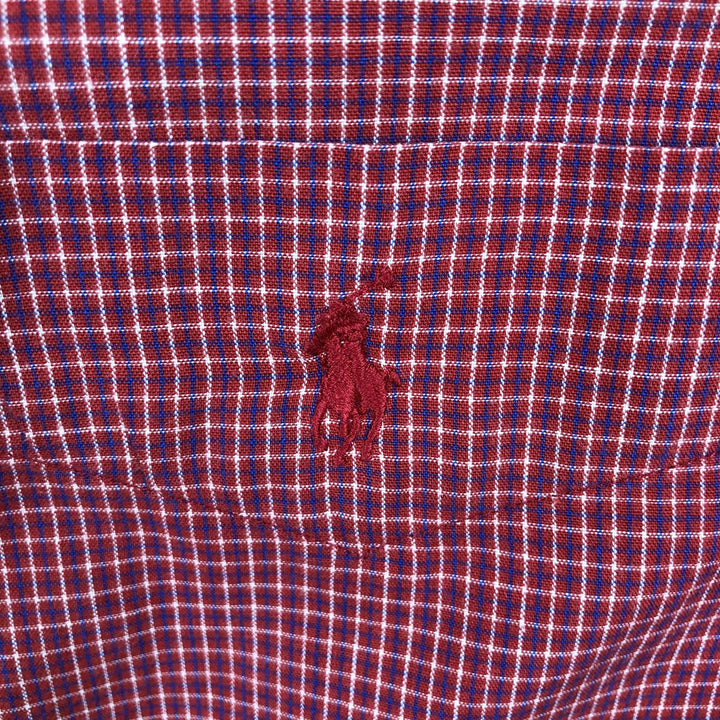 Ralph Lauren PURCELL Long-Sleeve Button-Down Pullover Shirt, Men's Size M (equivalent) cotton red type Vintage Second Hand