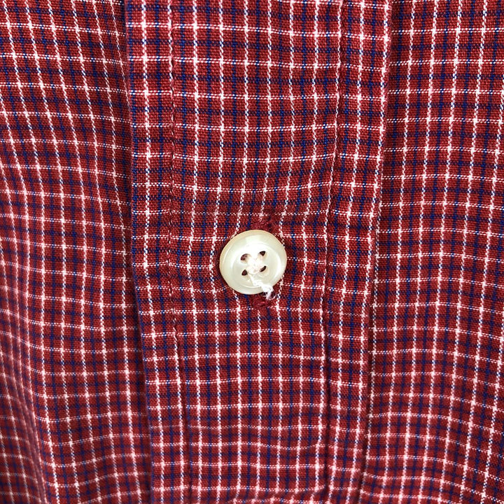 Ralph Lauren PURCELL Long-Sleeve Button-Down Pullover Shirt, Men's Size M (equivalent) cotton red type Vintage Second Hand