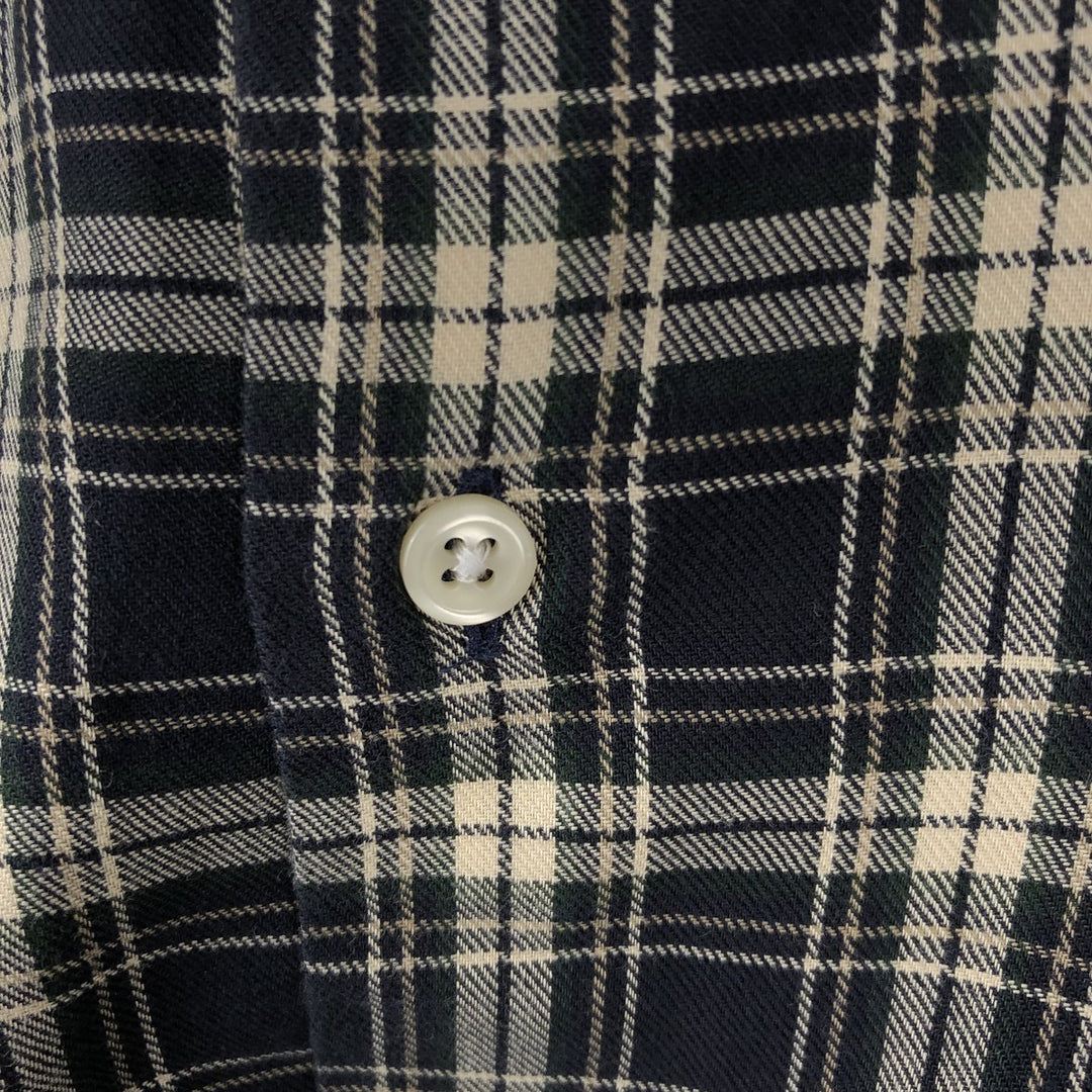 Ralph Lauren MCMEEL long-sleeved button-down check shirt, men's size L cotton black type Vintage Second Hand