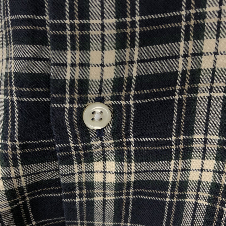 Ralph Lauren MCMEEL long-sleeved button-down check shirt, men's size L cotton black type Vintage Second Hand
