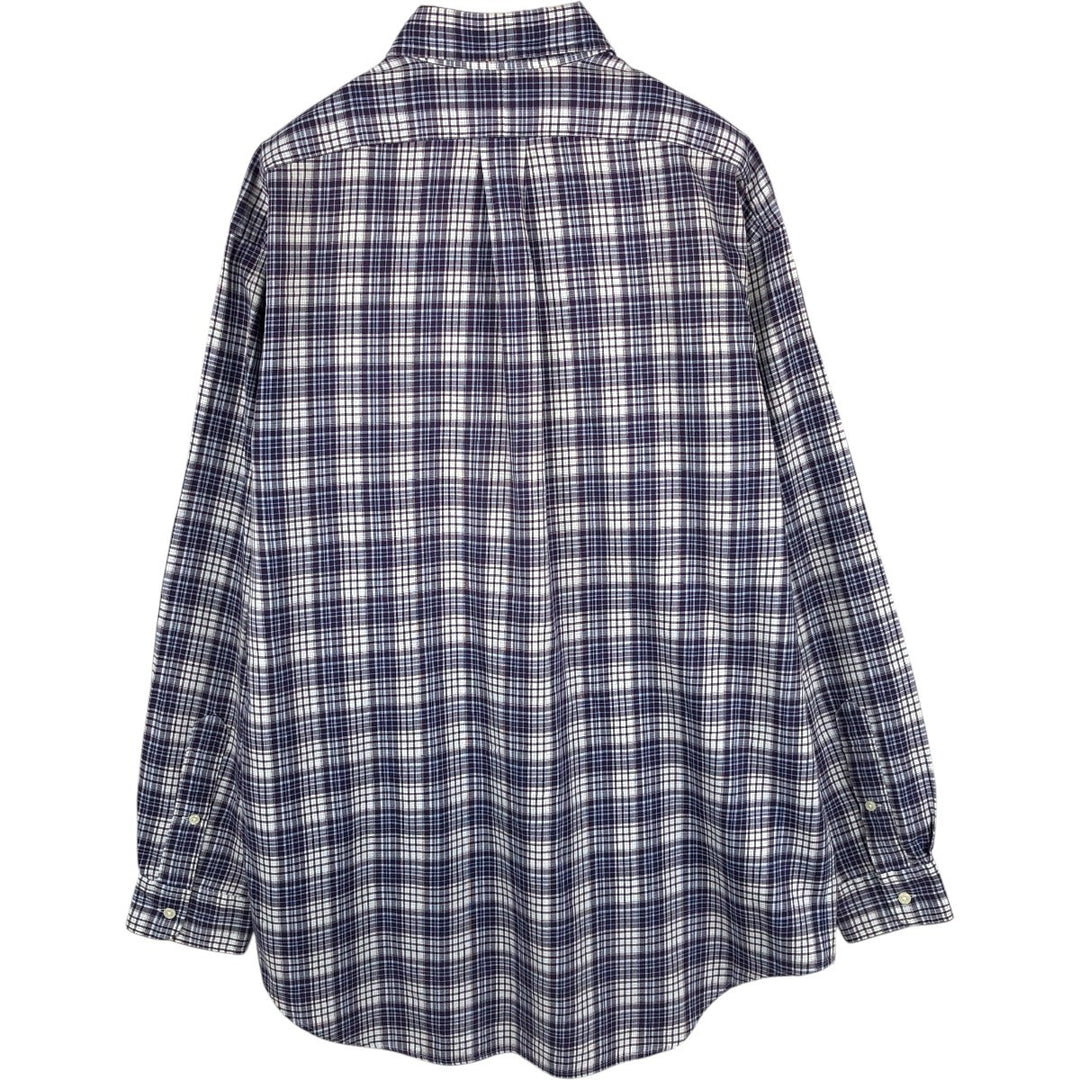 Ralph Lauren BLAKE long sleeve button down check shirt, men's size M cotton purple type Vintage Second Hand