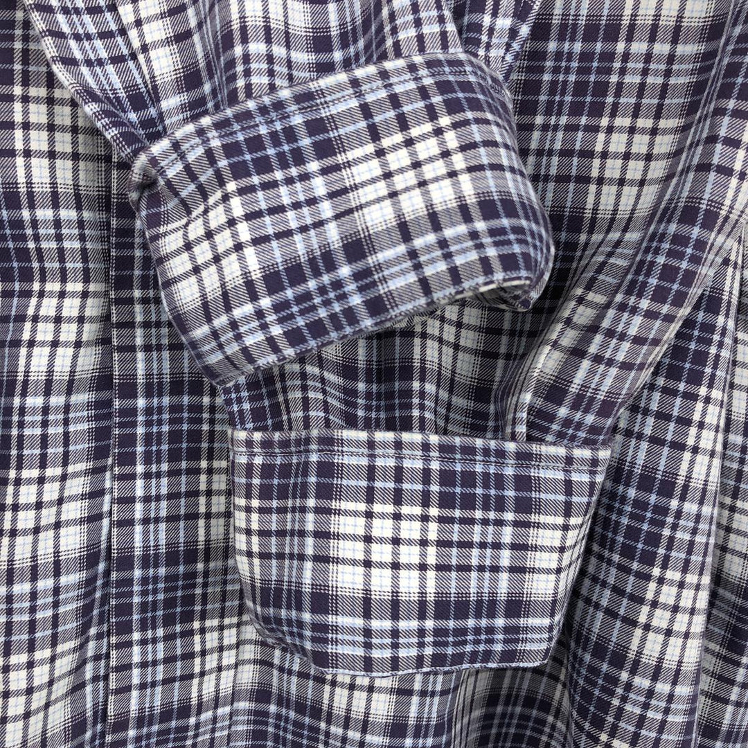 Ralph Lauren BLAKE long sleeve button down check shirt, men's size M cotton purple type Vintage Second Hand