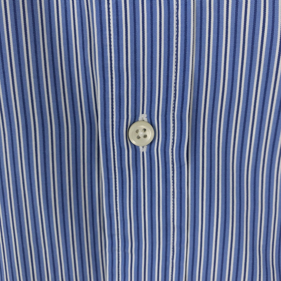 Ralph Lauren Custom Fit Multi-Stripe Long Sleeve Button-Down Striped Shirt, Men's XL cotton blue type Vintage Second Hand