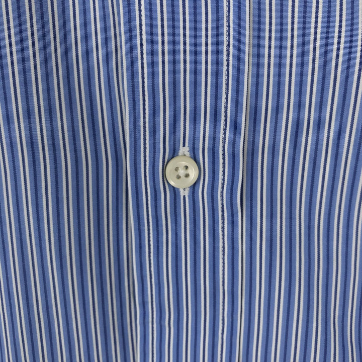 Ralph Lauren Custom Fit Multi-Stripe Long Sleeve Button-Down Striped Shirt, Men's XL cotton blue type Vintage Second Hand
