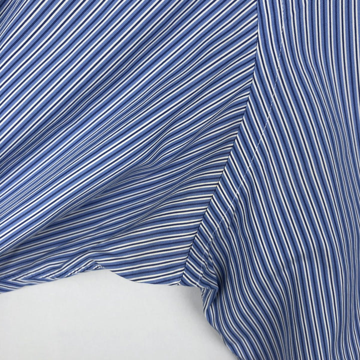 Ralph Lauren Custom Fit Multi-Stripe Long Sleeve Button-Down Striped Shirt, Men's XL cotton blue type Vintage Second Hand
