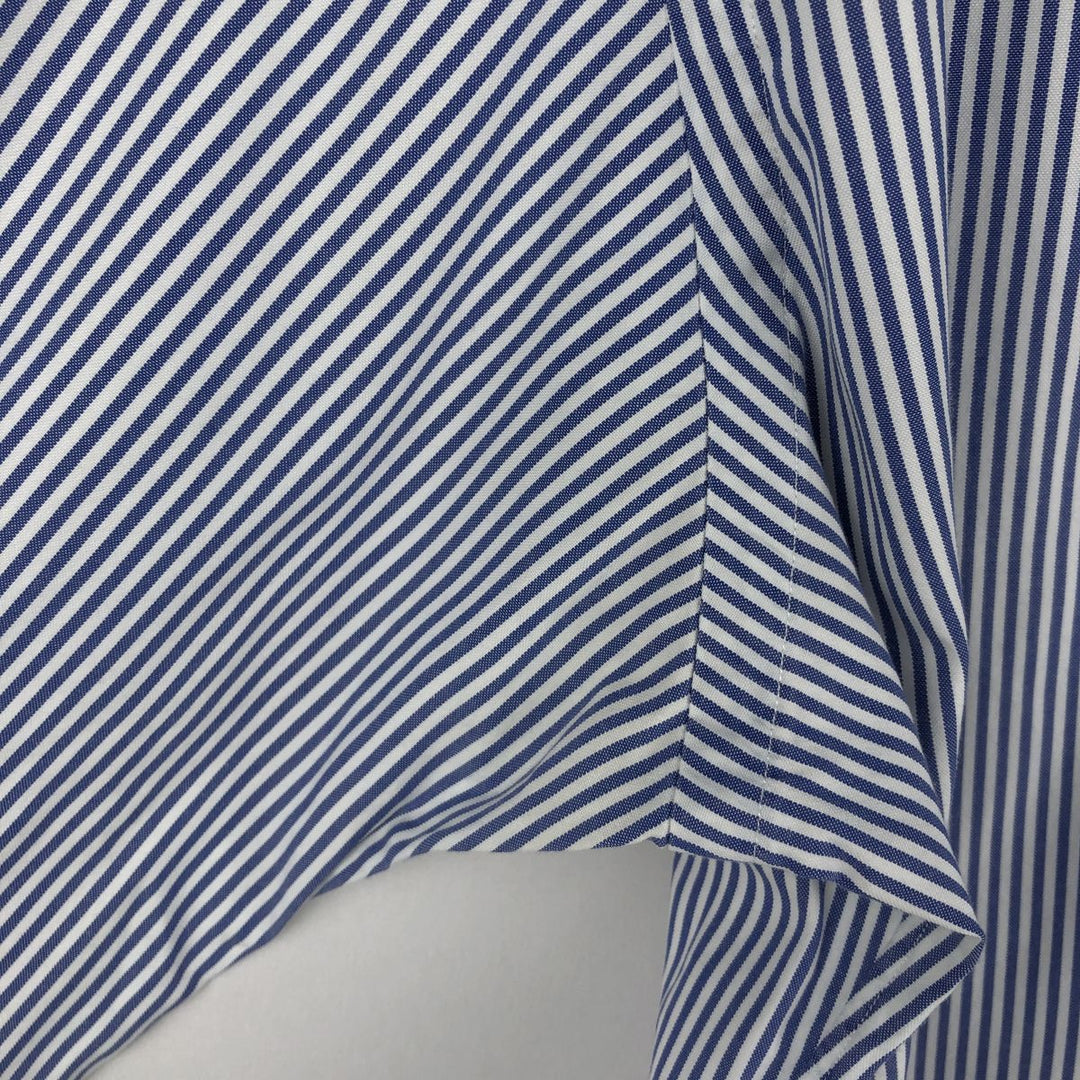 Ralph Lauren Classic Fit Long Sleeve Button Down Striped Shirt, Men's M cotton blue type Vintage Second Hand