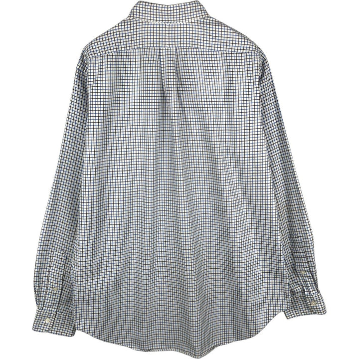 Ralph Lauren Classic Fit Long Sleeve Button Down Check Shirt Men's M cotton blue type Vintage Second Hand