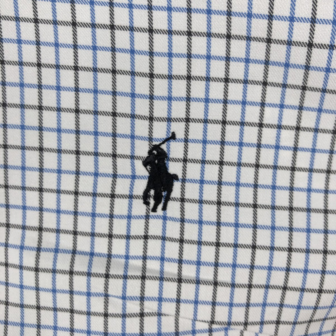 Ralph Lauren Classic Fit Long Sleeve Button Down Check Shirt Men's M cotton blue type Vintage Second Hand