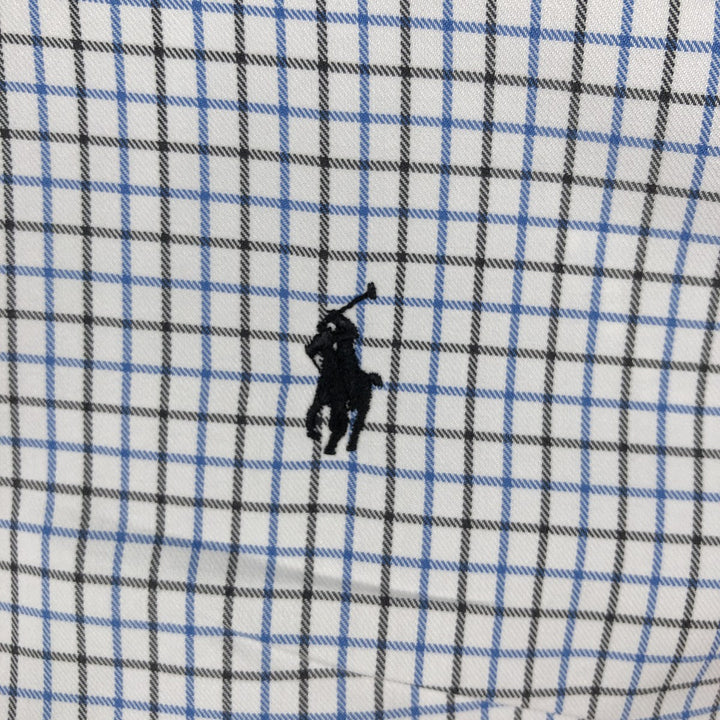 Ralph Lauren Classic Fit Long Sleeve Button Down Check Shirt Men's M cotton blue type Vintage Second Hand