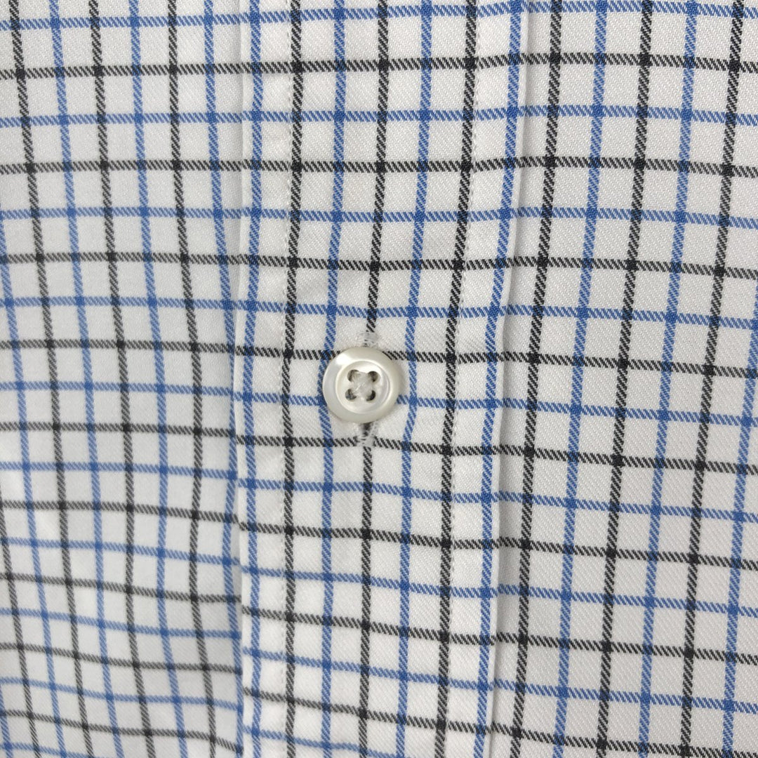 Ralph Lauren Classic Fit Long Sleeve Button Down Check Shirt Men's M cotton blue type Vintage Second Hand