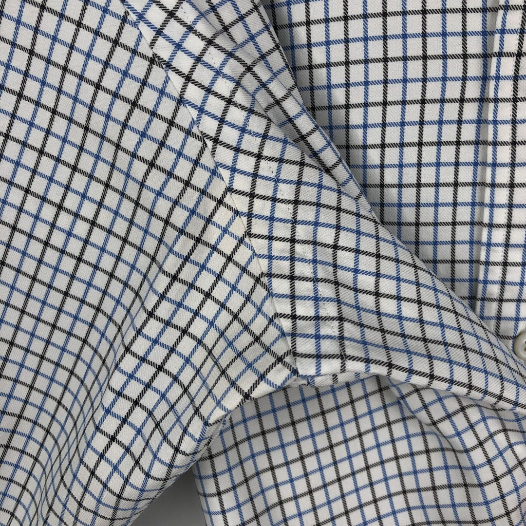 Ralph Lauren Classic Fit Long Sleeve Button Down Check Shirt Men's M cotton blue type Vintage Second Hand