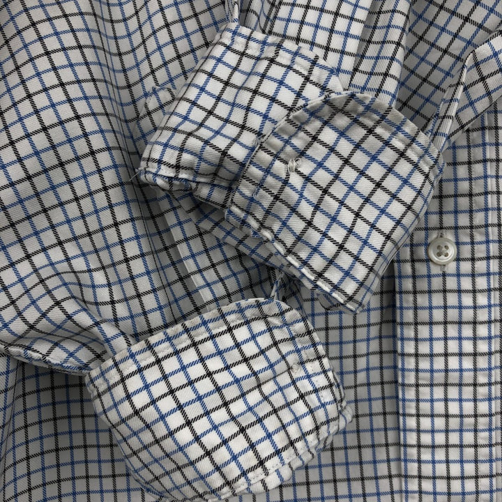 Ralph Lauren Classic Fit Long Sleeve Button Down Check Shirt Men's M cotton blue type Vintage Second Hand