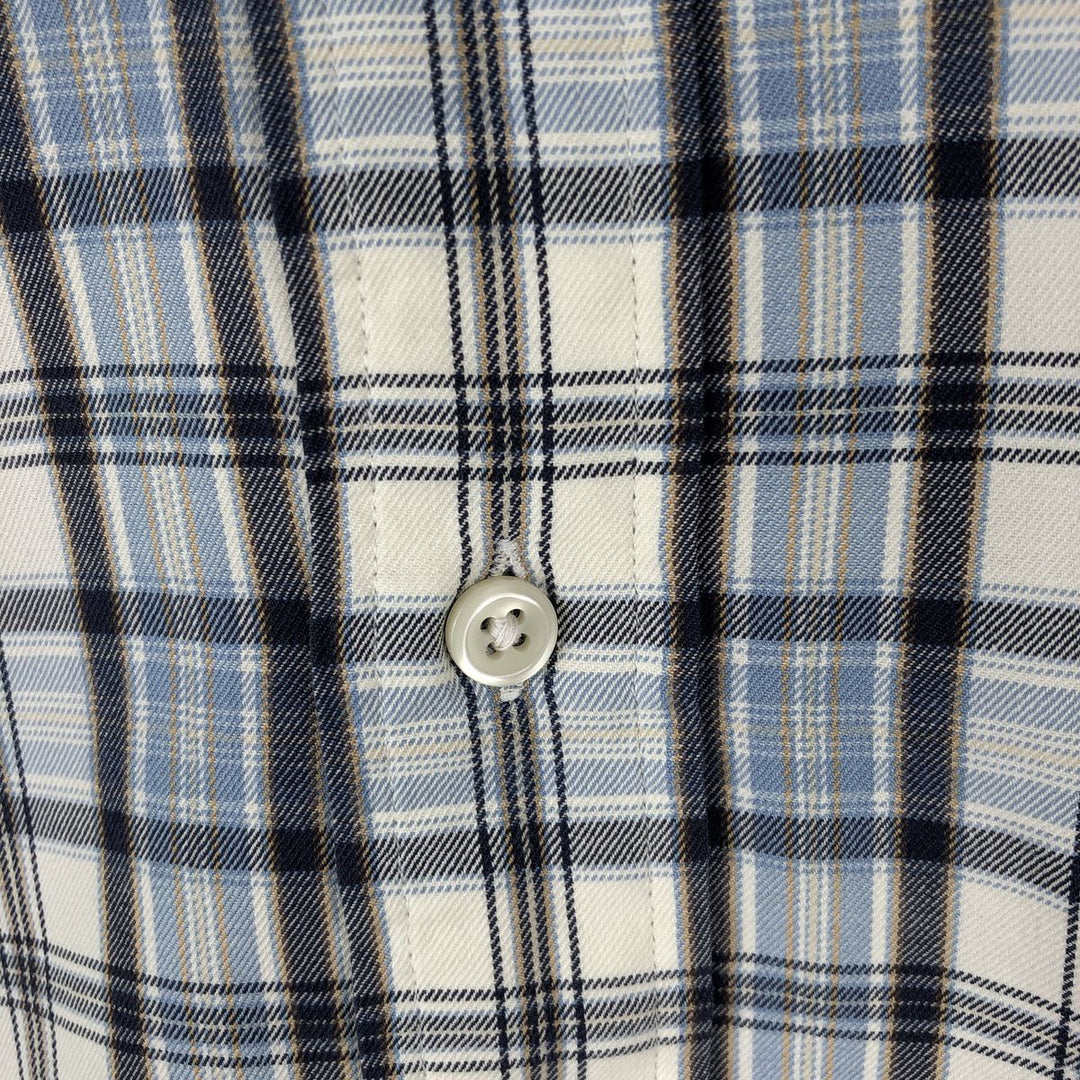 Ralph Lauren POLO by Ralph Lauren BLAKE long-sleeved button-down check shirt, men's size M cotton blue type Vintage Second Hand