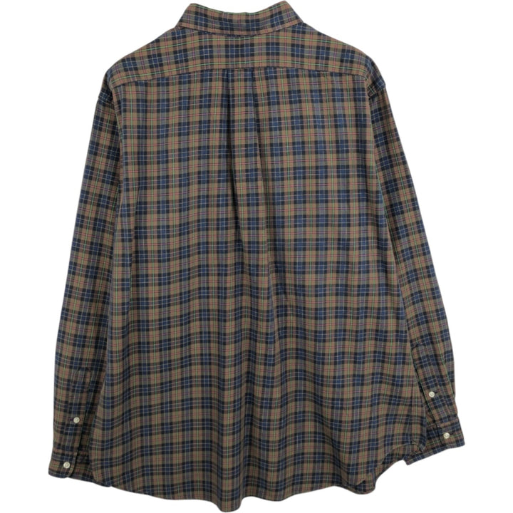 Ralph Lauren Classic Fit Long Sleeve Button Down Check Shirt Men's XL cotton brown type Vintage Second Hand