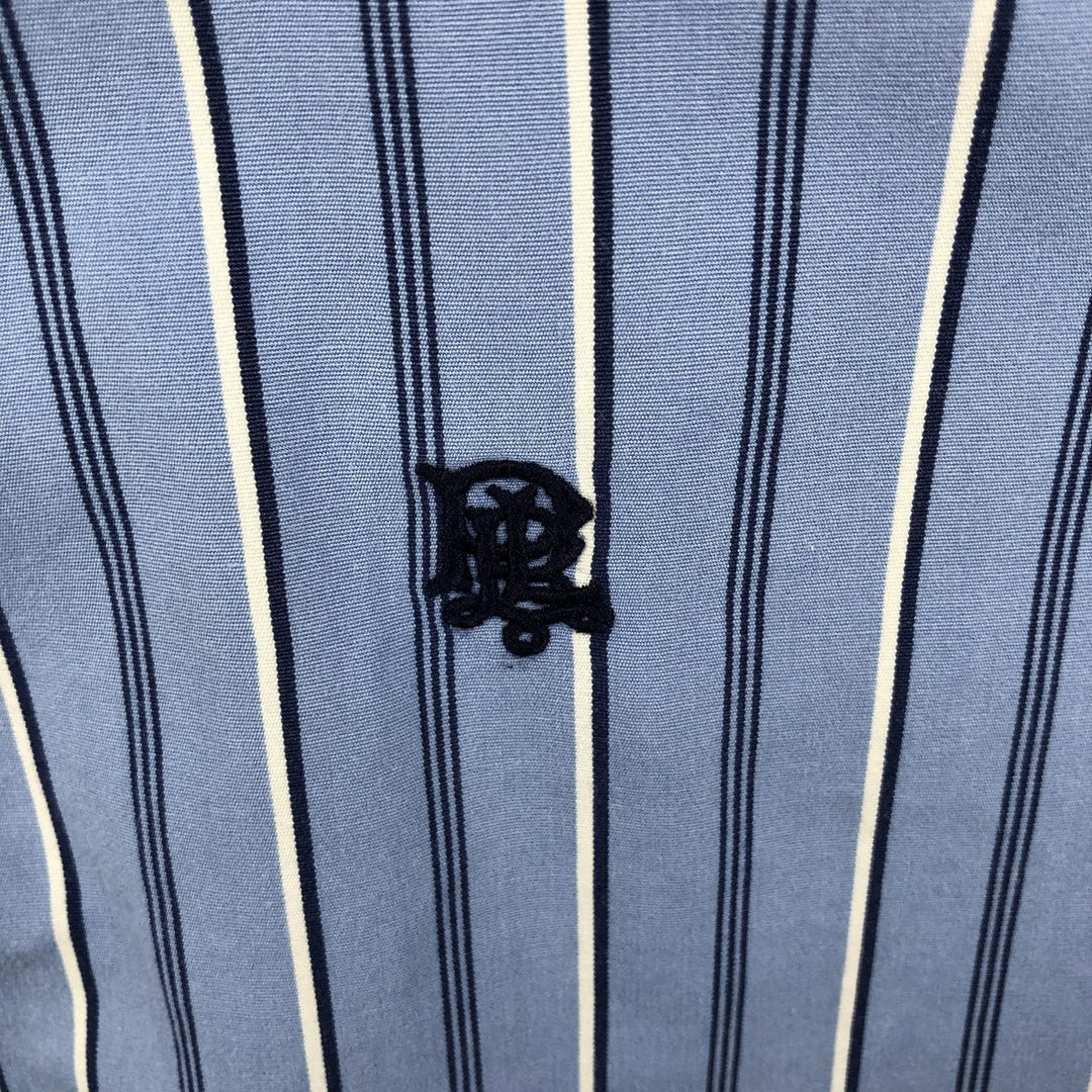Ralph Lauren POLO by Ralph Lauren Multi-stripe Stripe Pattern Cleric Shirt, Men's Size M (approx.) cotton Blue type light blue Vintage Second Hand