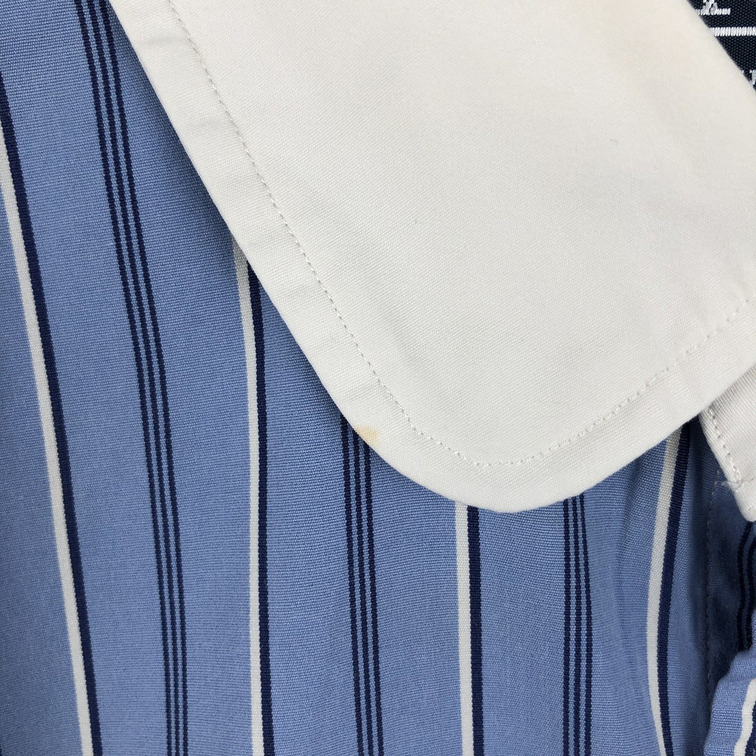 Ralph Lauren POLO by Ralph Lauren Multi-stripe Stripe Pattern Cleric Shirt, Men's Size M (approx.) cotton Blue type light blue Vintage Second Hand