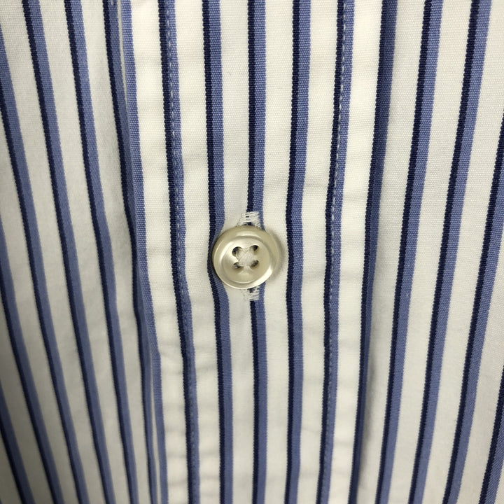 Ralph Lauren Classic Fit Multi-Stripe Long Sleeve Button-Down Striped Shirt, Men's XL cotton white type Vintage Second Hand