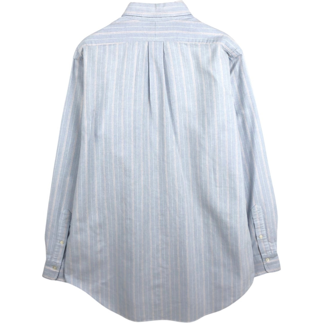 Ralph Lauren Multi-Stripe Long Sleeve Button-Down Striped Shirt, Men's Size L cotton Blue type light blue Vintage Second Hand