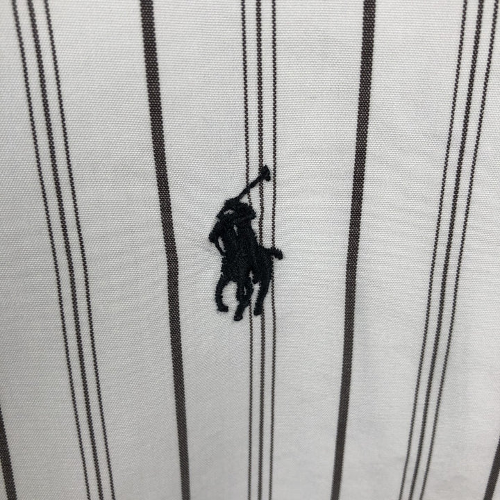 Ralph Lauren RALPH LAUREN GOLF BLAKE long sleeve button down striped shirt men's XL equivalent cotton white type Vintage Second Hand