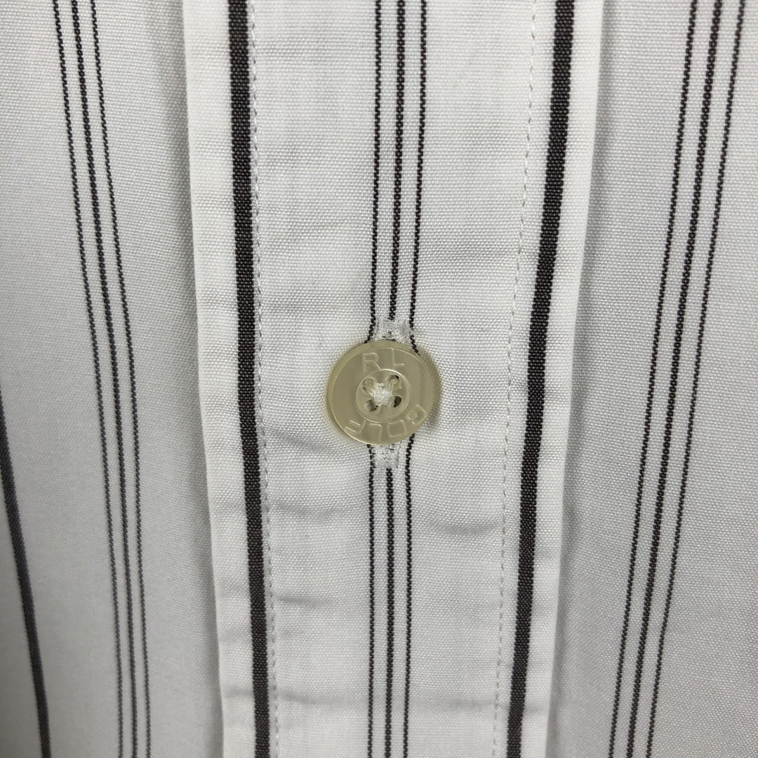 Ralph Lauren RALPH LAUREN GOLF BLAKE long sleeve button down striped shirt men's XL equivalent cotton white type Vintage Second Hand
