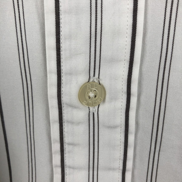 Ralph Lauren RALPH LAUREN GOLF BLAKE long sleeve button down striped shirt men's XL equivalent cotton white type Vintage Second Hand