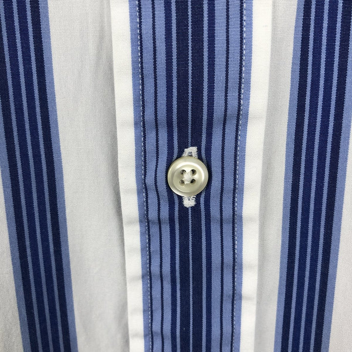 Ralph Lauren Classic Fit Multi Stripe Long Sleeve Button Down Striped Shirt Men's Size L cotton white type Vintage Second Hand