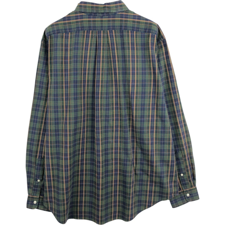 Ralph Lauren Classic Fit Long Sleeve Button Down Check Shirt Men's XL cotton green type Vintage Second Hand