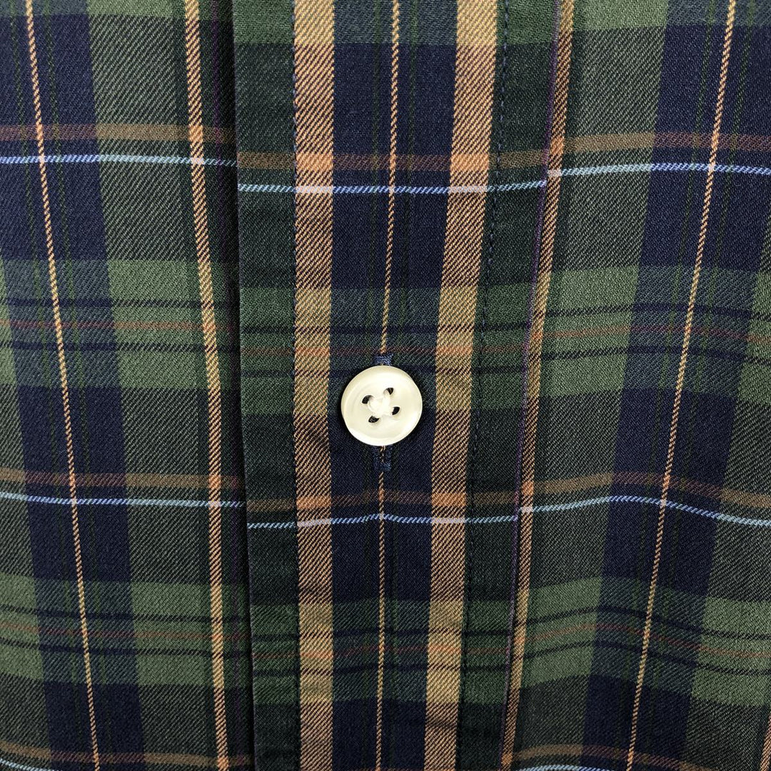 Ralph Lauren Classic Fit Long Sleeve Button Down Check Shirt Men's XL cotton green type Vintage Second Hand
