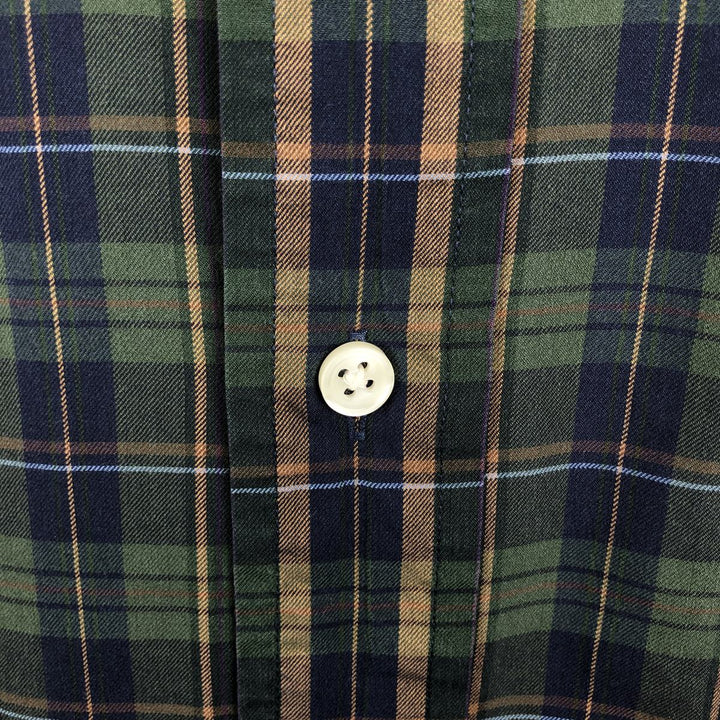 Ralph Lauren Classic Fit Long Sleeve Button Down Check Shirt Men's XL cotton green type Vintage Second Hand