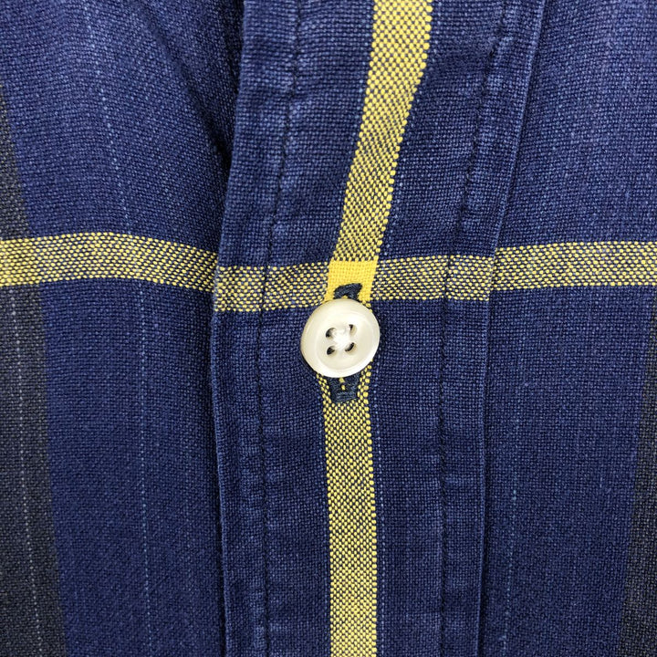 Ralph Lauren BLAIRE long sleeve button down check shirt, men's XL size cotton black type Vintage Second Hand