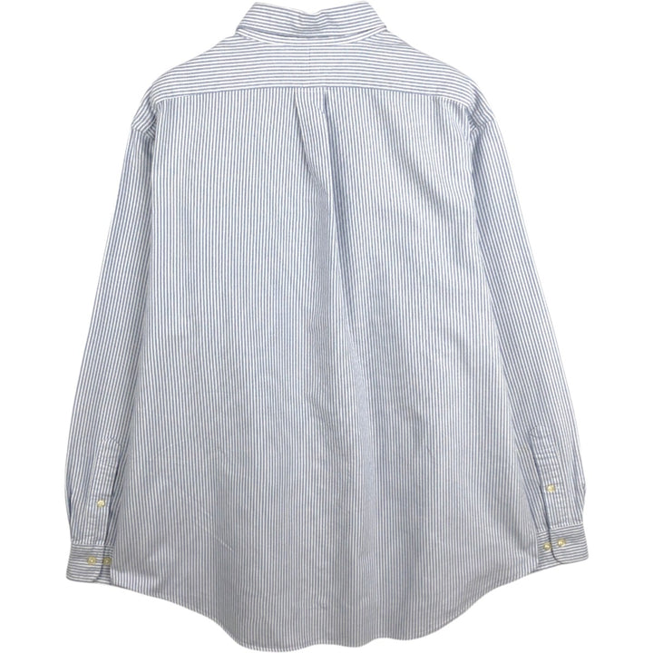 Ralph Lauren CUSTOM FIT long sleeve button down striped shirt men's XL size cotton white type Vintage Second Hand