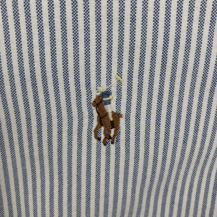 Ralph Lauren CUSTOM FIT long sleeve button down striped shirt men's XL size cotton white type Vintage Second Hand