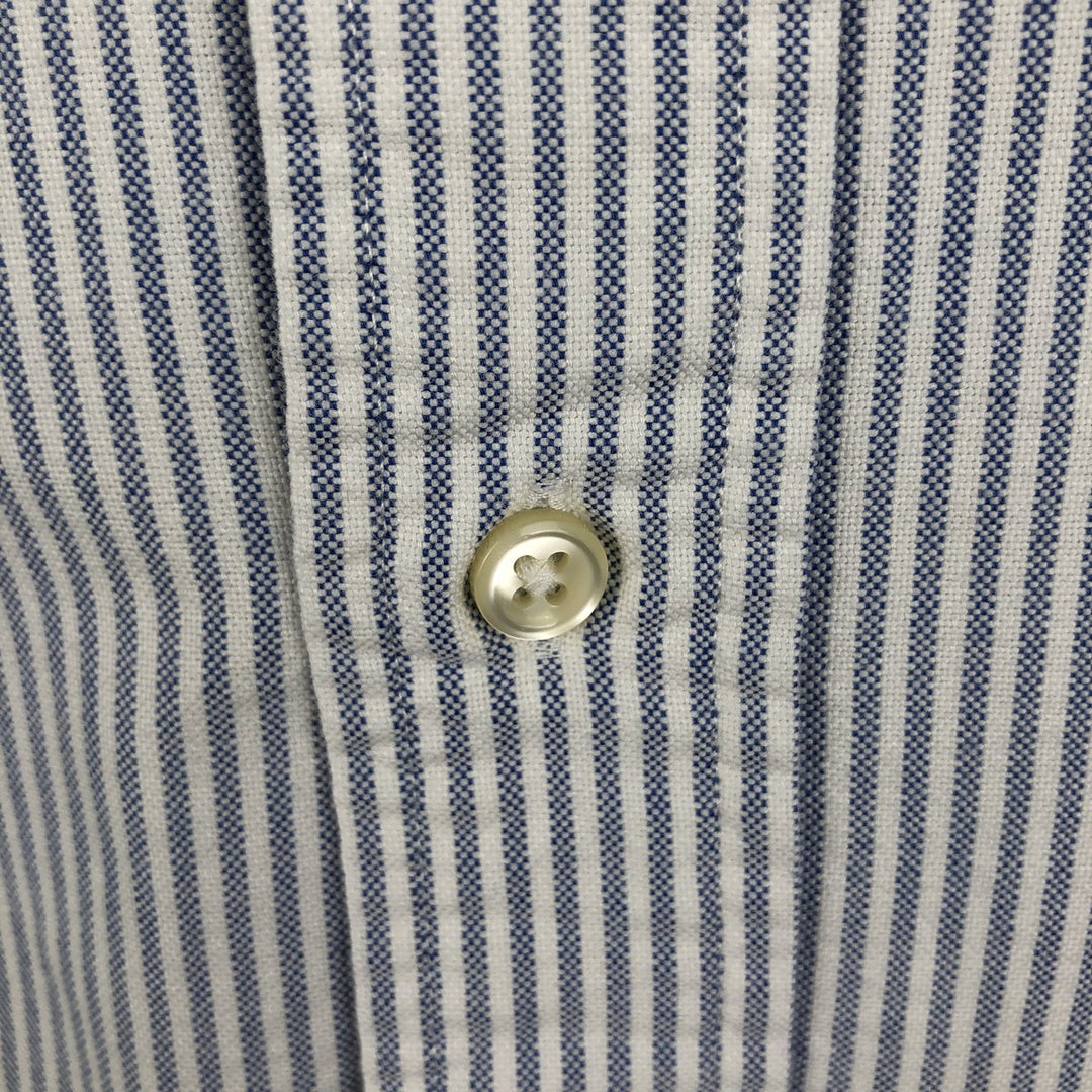 Ralph Lauren CUSTOM FIT long sleeve button down striped shirt men's XL size cotton white type Vintage Second Hand