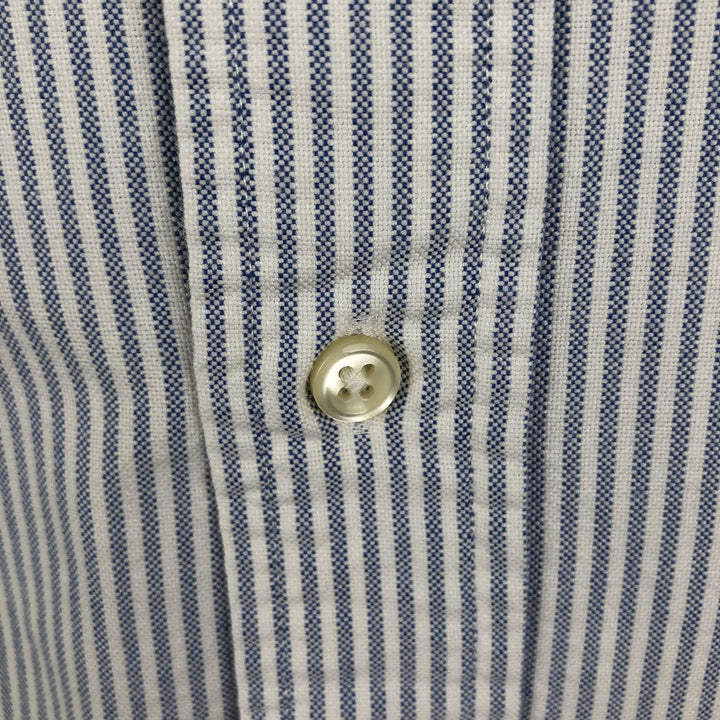 Ralph Lauren CUSTOM FIT long sleeve button down striped shirt men's XL size cotton white type Vintage Second Hand