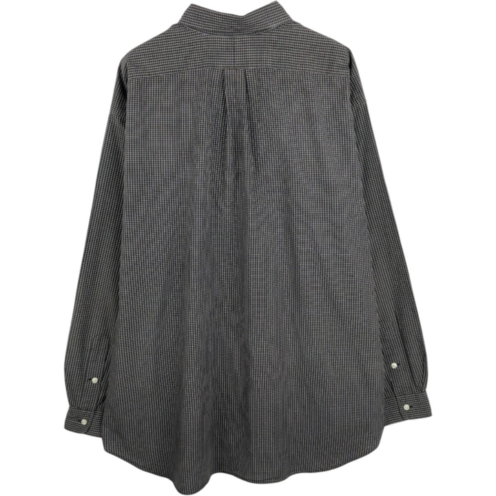 Ralph Lauren BLAKE long sleeve button down check shirt, men's size XXL cotton black type Vintage Second Hand