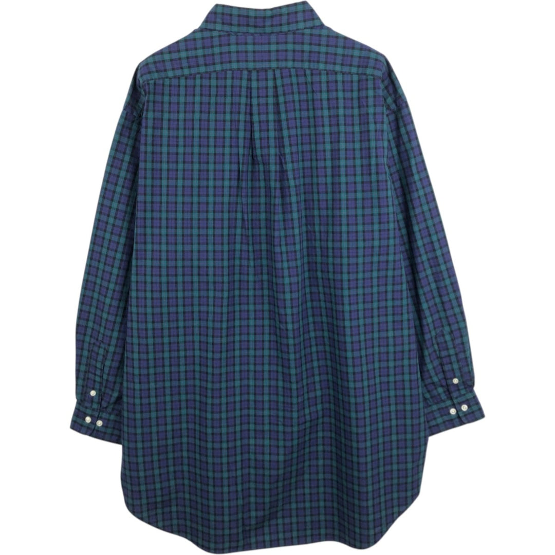 Ralph Lauren YARMOUTH Long Sleeve Button Down Check Shirt Men's XL cotton black type Vintage Second Hand