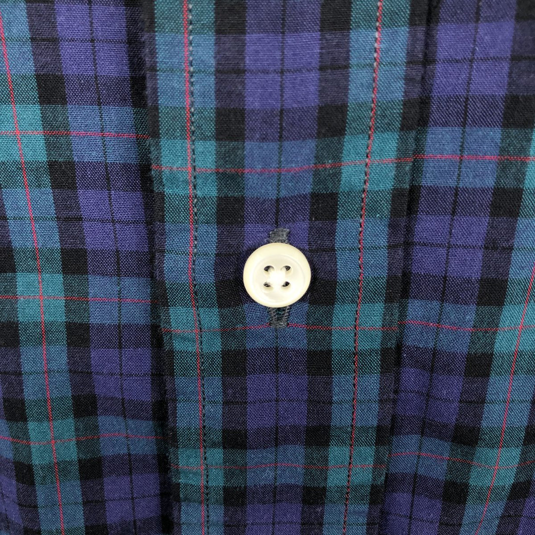 Ralph Lauren YARMOUTH Long Sleeve Button Down Check Shirt Men's XL cotton black type Vintage Second Hand