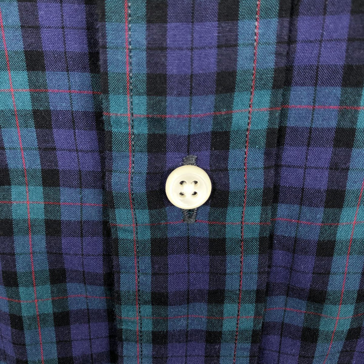 Ralph Lauren YARMOUTH Long Sleeve Button Down Check Shirt Men's XL cotton black type Vintage Second Hand