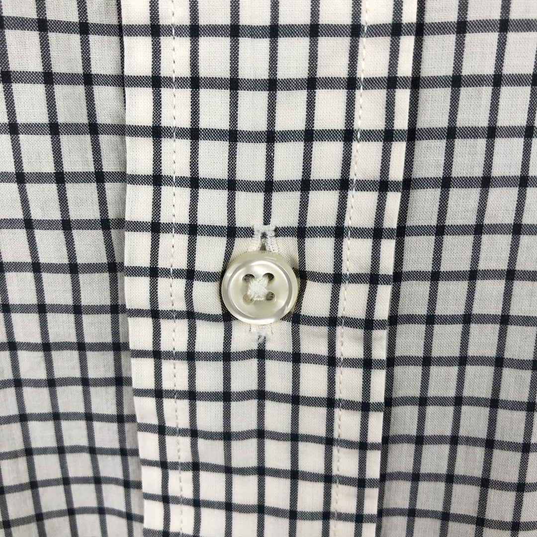 Ralph Lauren BLAKE long sleeve button down check shirt, men's size L cotton white type Vintage Second Hand