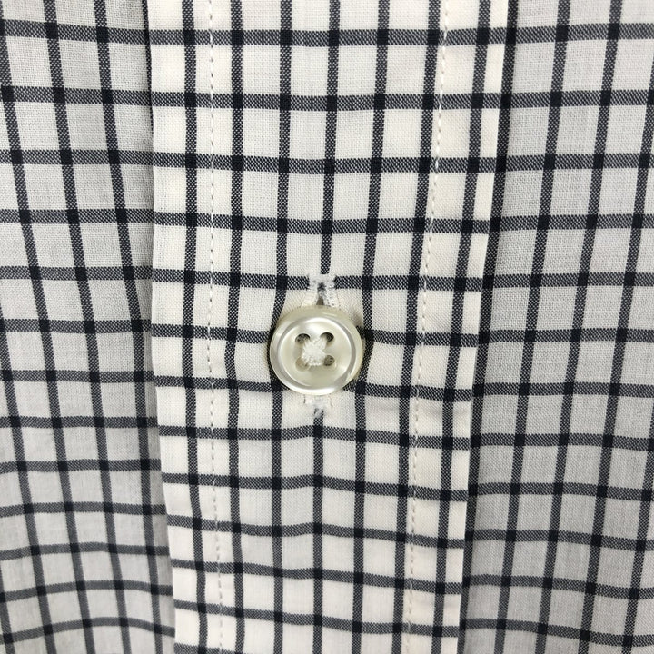 Ralph Lauren BLAKE long sleeve button down check shirt, men's size L cotton white type Vintage Second Hand