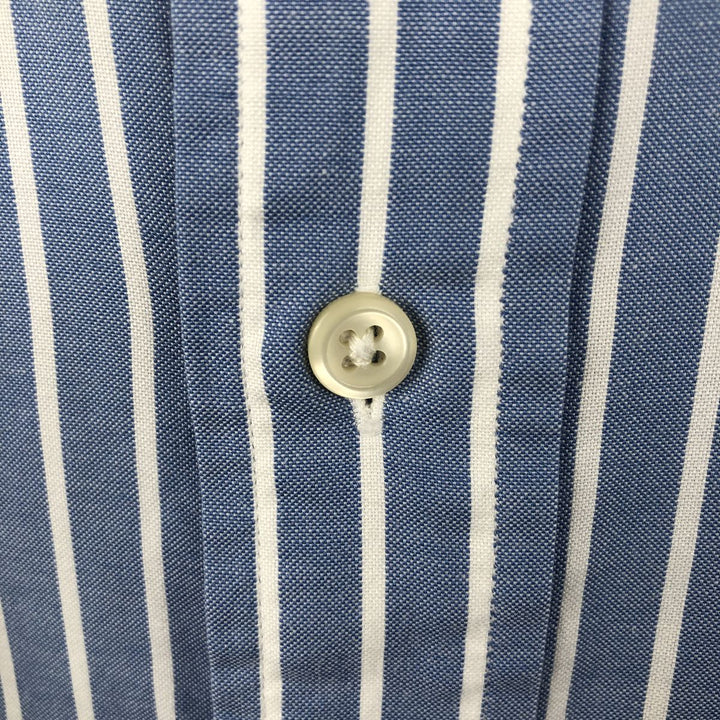 Ralph Lauren YARMOUTH Long Sleeve Button-Down Striped Shirt, Men's Size L cotton Blue type light blue Vintage Second Hand